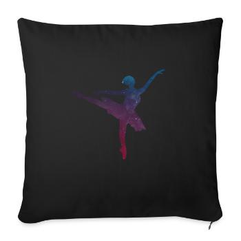 Ballet Dancing Girlfriend Ballerina Gift - Sofa pillowcase 17,3'' x 17,3'' (45 x 45 cm) - black - Front
