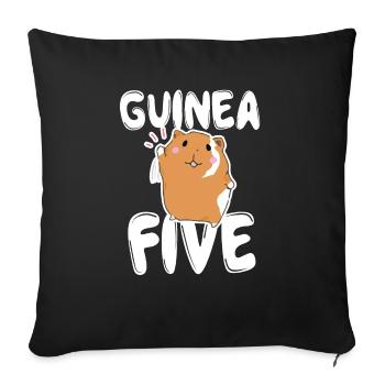 Guinea Pig Hamster Mouse Rat Rodent Funny - Sofa pillowcase 17,3'' x 17,3'' (45 x 45 cm) - black - Front