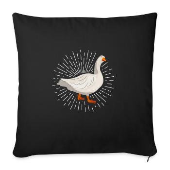 Oie Hausgans Oie Oie de Noël Cadeau - Housse de coussin décorative 45 x 45 cm - noir - Devant