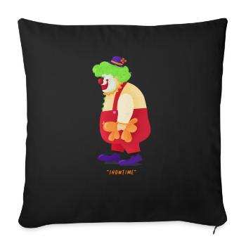 Carnaval Carnaval Clown Helau Alaaf Cadeau - Housse de coussin décorative 45 x 45 cm - noir - Devant