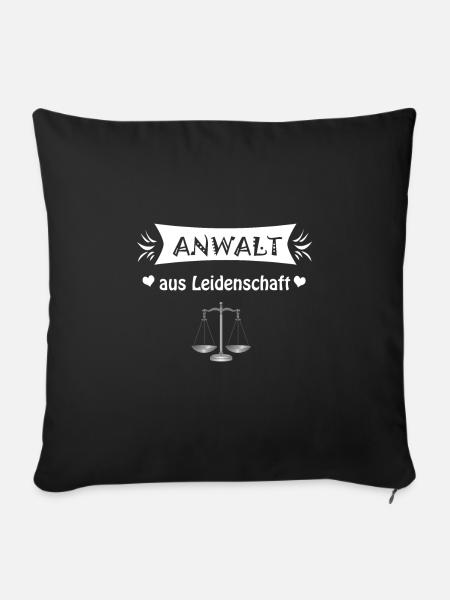 Anwalt - Sofakissenbezug 45 x 45 cm - Schwarz