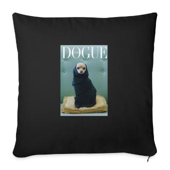 Dog chihuahua fashion magazine - Sofa pillowcase 17,3'' x 17,3'' (45 x 45 cm) - black - Front