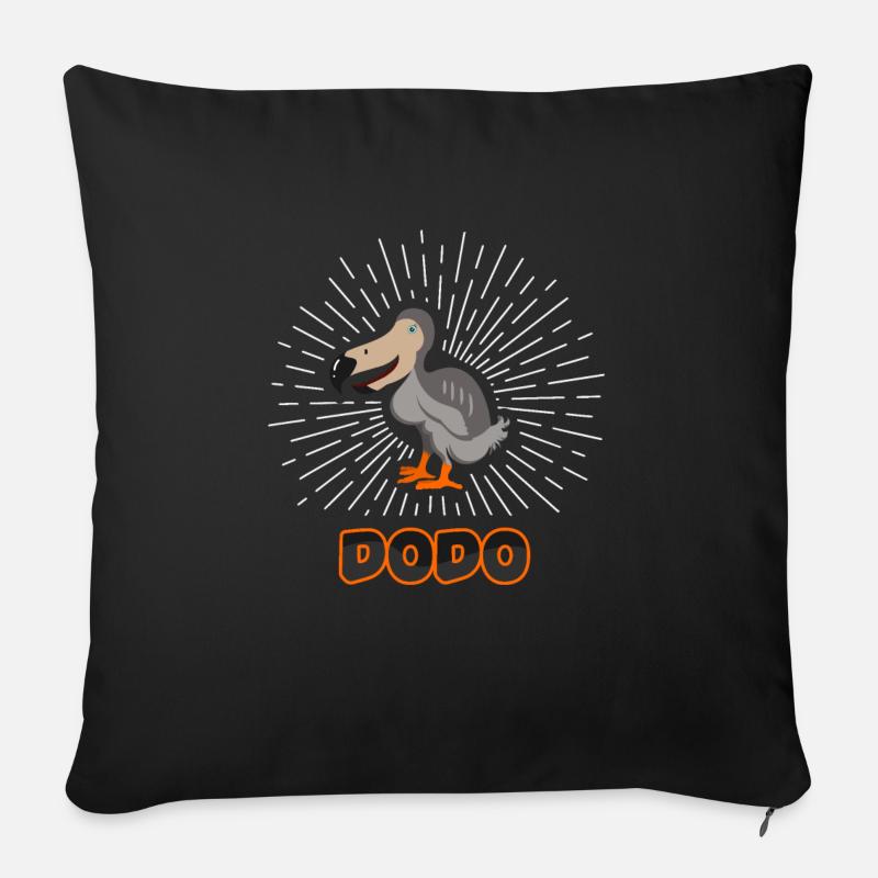 The Dodo Ausgestorbener Vogel Madagaskar Ente - Sofakissenbezug 45 x 45 cm - Schwarz