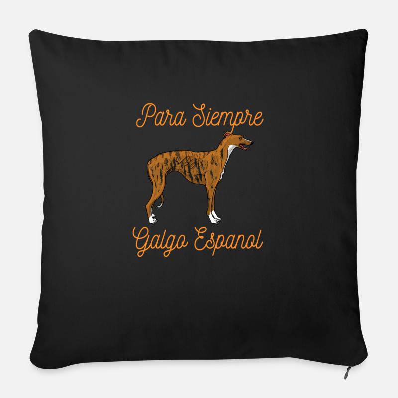 Galgo Espanol Rettung Tierschutz Galgos Geschenk - Sofakissenbezug 45 x 45 cm - Schwarz