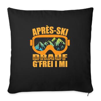 Apres-ski - Sofa pillowcase 17,3'' x 17,3'' (45 x 45 cm) - black - Front