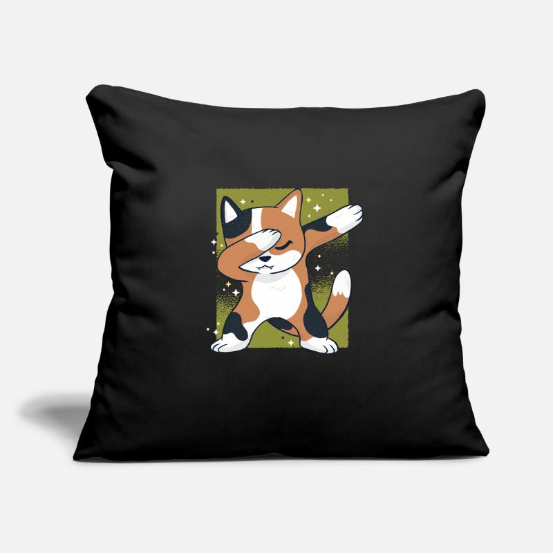 Dab Dabbing Chat Chat Danse Housse de coussin décorative 45 x 45 cm