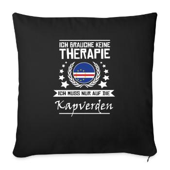 Je n'ai pas besoin de thérapie I Cap Vert - Housse de coussin décorative 45 x 45 cm - noir - Devant