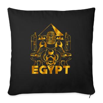 Egypt - Sofa pillowcase 17,3'' x 17,3'' (45 x 45 cm) - black - Front