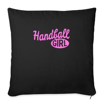 Handball Handball Woman Handball Player Gift - Housse de coussin décorative 45 x 45 cm - noir - Devant