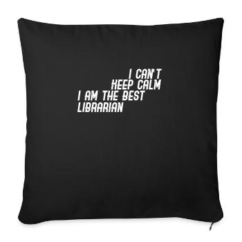 Le meilleur bibliothécaire - Housse de coussin décorative 45 x 45 cm - noir - Devant