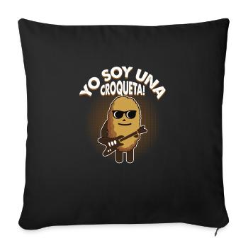 Yo soy una croqueta! Design de Tapas y Croqueta - Sofakissenbezug 45 x 45 cm - Schwarz - Vorne