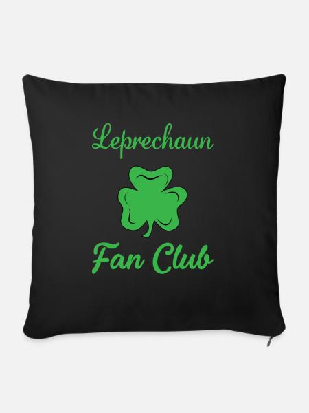 Leprechaun Fan Club - Sofakissenbezug 45 x 45 cm - Schwarz