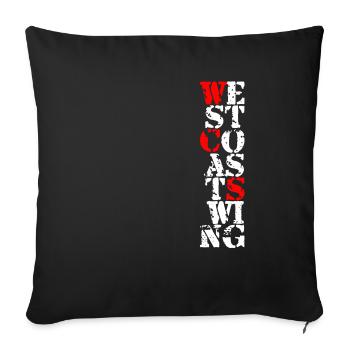 West Coast Swing Dance T-Shirt Gift - Sofa pillowcase 17,3'' x 17,3'' (45 x 45 cm) - black - Front