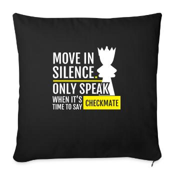Move In Silence - Sofa pillowcase 17,3'' x 17,3'' (45 x 45 cm) - black - Front