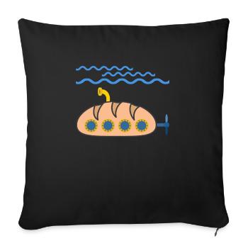 U-pain - Housse de coussin décorative 45 x 45 cm - noir - Devant