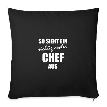 This is how a really cool boss looks like a gift idea - Sofa pillowcase 17,3'' x 17,3'' (45 x 45 cm) - black - Front