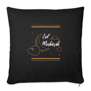 Eid Mubarak Islam Ramadan cadeau - Housse de coussin décorative 45 x 45 cm - noir - Devant