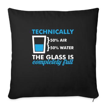 Science Laboratory Gift idea nerd physics math - Sofa pillowcase 17,3'' x 17,3'' (45 x 45 cm) - black - Front