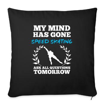 Speed Skating - Sofa pillowcase 17,3'' x 17,3'' (45 x 45 cm) - black - Front