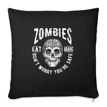 zombi - Housse de coussin décorative 45 x 45 cm - noir - Devant