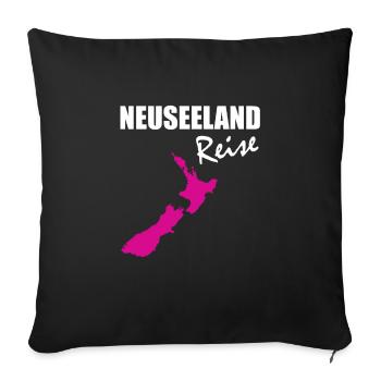 New Zealand - Sofa pillowcase 17,3'' x 17,3'' (45 x 45 cm) - black - Front