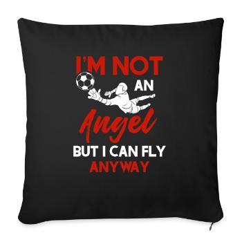 gardien de but - Housse de coussin décorative 45 x 45 cm - noir - Devant