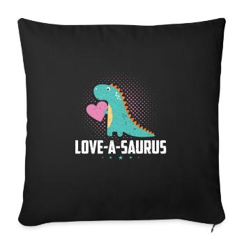 Saint Valentin amour amour idée cadeau coeur présent - Housse de coussin décorative 45 x 45 cm - noir - Devant