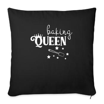 Baker - Baker - Queen - Stars - Baking - Sofa pillowcase 17,3'' x 17,3'' (45 x 45 cm) - black - Front