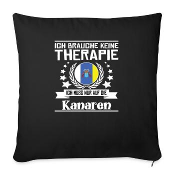 Aucune thérapie, je dois juste aller aux Canaries - Housse de coussin décorative 45 x 45 cm - noir - Devant