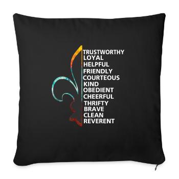 Pfadfinder, Scouts, Naturliebhaber - Tshirt - Sofakissenbezug 45 x 45 cm - Schwarz - Vorne