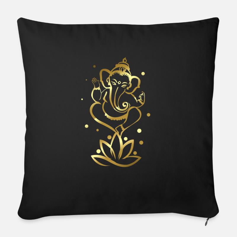 Ganesha - Sofakissenbezug 45 x 45 cm - Schwarz