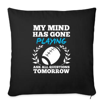 rugby - Sofa pillowcase 17,3'' x 17,3'' (45 x 45 cm) - black - Front