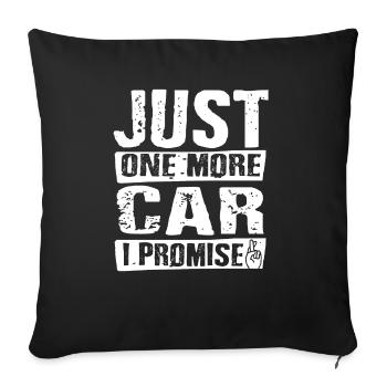 Autoliebe Benzin Karre Mann Zylinder Kolben Auto - Sofakissenbezug 45 x 45 cm - Schwarz - Vorne