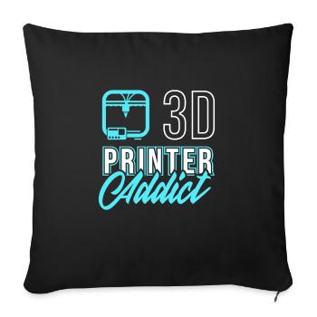 3D Druck Geschenk Lustiger Spruch 3D Print - Sofakissenbezug 45 x 45 cm - Schwarz - Vorne