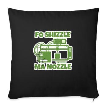 3D Printing Gift Funny Saying 3D Print - Sofa pillowcase 17,3'' x 17,3'' (45 x 45 cm) - black - Front