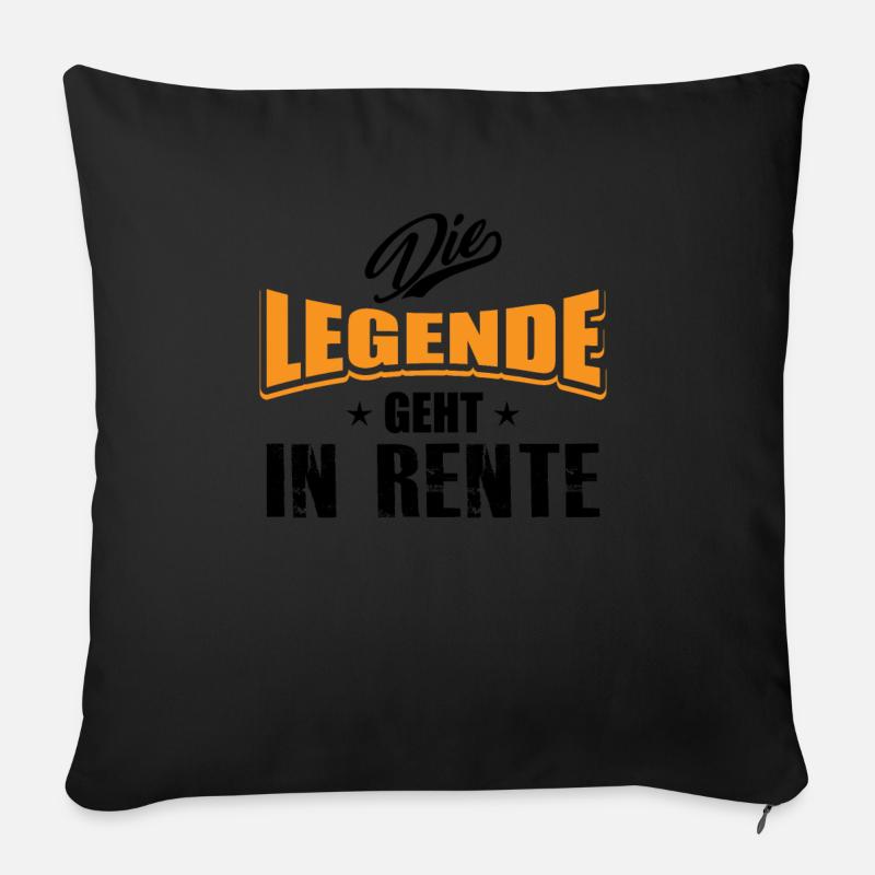 Rente - Sofakissenbezug 45 x 45 cm - Schwarz