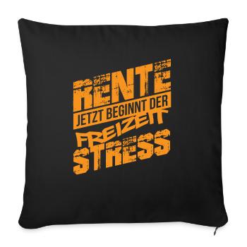 Rente - Sofakissenbezug 45 x 45 cm - Schwarz - Vorne