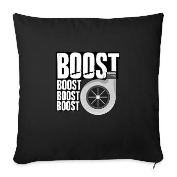 Turbo Tuning Boost Shirt Avec motif turbocompresseur - Housse de coussin décorative 45 x 45 cm - noir - Devant