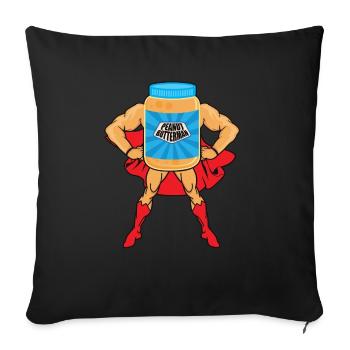 Peanut Butter Food Lover Graphic Geschenk - Sofakissenbezug 45 x 45 cm - Schwarz - Vorne