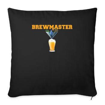 Brewmaster Braumeister Craft Beer Beer Brewer - Sofa pillowcase 17,3'' x 17,3'' (45 x 45 cm) - black - Front