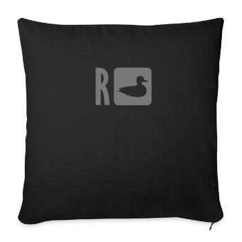 Rente Wortspiel lustig Pension Kollegen Eltern - Sofakissenbezug 45 x 45 cm - Schwarz - Vorne