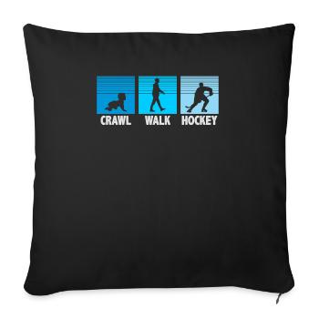 hockey - Housse de coussin décorative 45 x 45 cm - noir - Devant