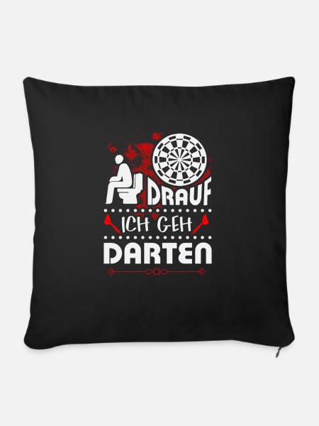 Dart T-Shirt - Sofakissenbezug 45 x 45 cm - Schwarz