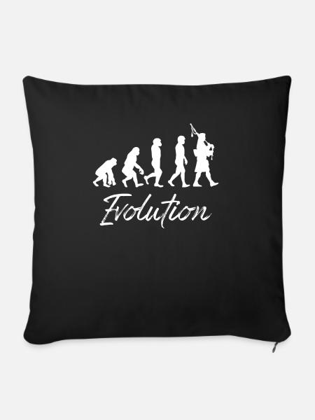 Dudelsack - Sackpfeife - Dudelsackspieler - Design - Sofakissenbezug 45 x 45 cm - Schwarz
