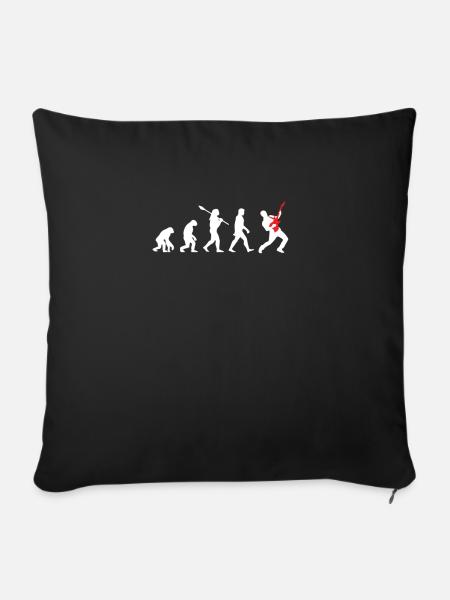 guitare - Housse de coussin décorative 45 x 45 cm - noir