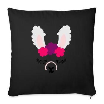 Funny Llama Llama Alpaca t-shirt gift ideas - Sofa pillowcase 17,3'' x 17,3'' (45 x 45 cm) - black - Front