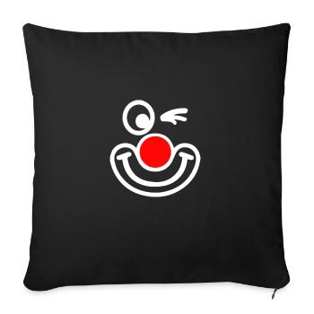 Carnaval, Costume, Costume de Clown Clown, drôle drôle - Housse de coussin décorative 45 x 45 cm - noir - Devant