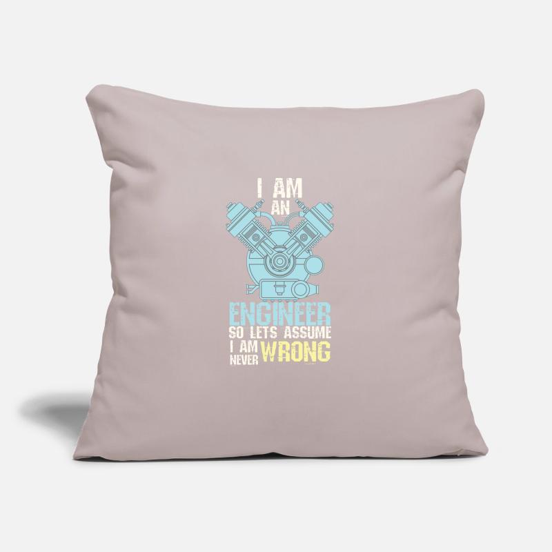 Funny Engineers Are Never Wrong Engineering Studen Sofa pillowcase 17,3'' x 17,3'' (45 x 45 cm)