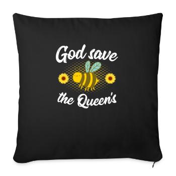 Donneur de miel apiculteur Abeilles Proverbes T-shirt - Housse de coussin décorative 45 x 45 cm - noir - Devant