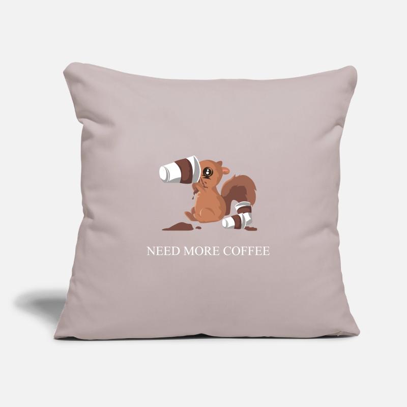 Squirrel needs coffee Sofa pillowcase 17,3'' x 17,3'' (45 x 45 cm)